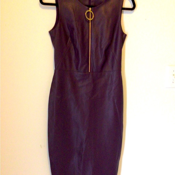 Calvin Klein | Dresses | Calvin Klein Purple Faux Leather Dress Size 24p |  Poshmark